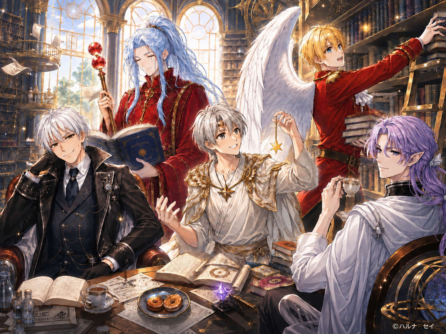 是鷹おじさんとぼくたち 登場人物集合イラスト